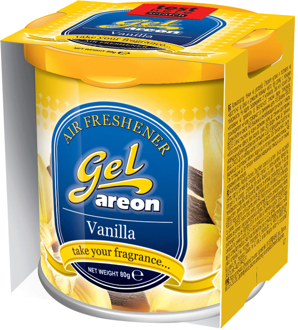 2x Original Areon Gel CAN Auto Duftdose Duftbaum Lufterfrischer + DECKEL Vanille