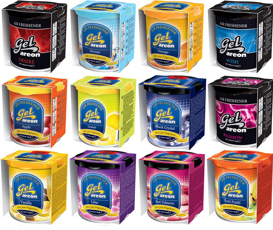 2x Original Areon Gel CAN Duftdose Duftbaum Lufterfrischer DECKEL FREIE AUSWAHL