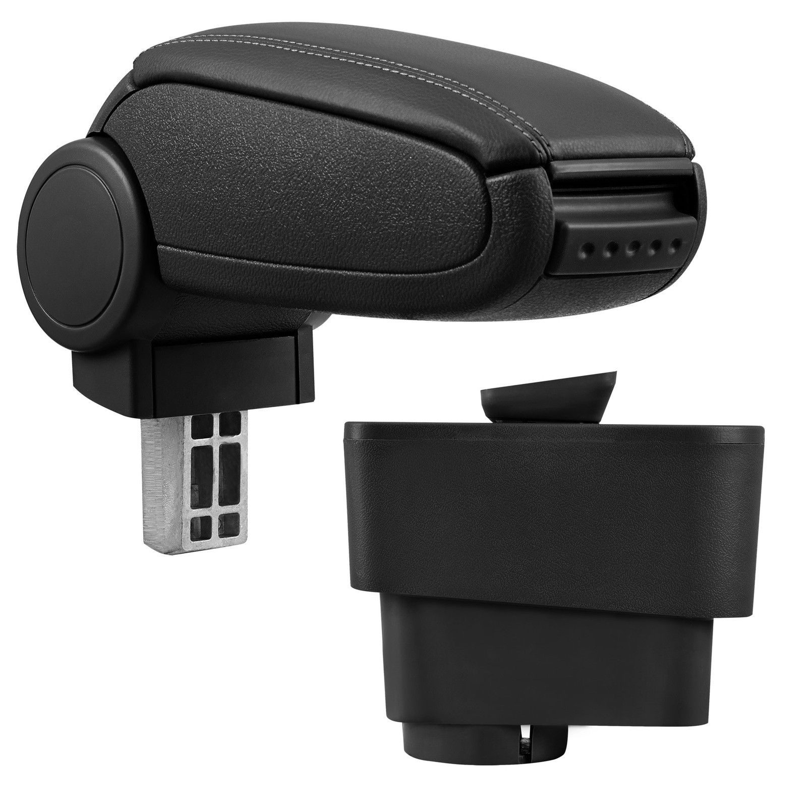 Armlehne Mittelarmlehne MAL Leder Bezug Schwarz für Fiat Grande Punto 09/2005-