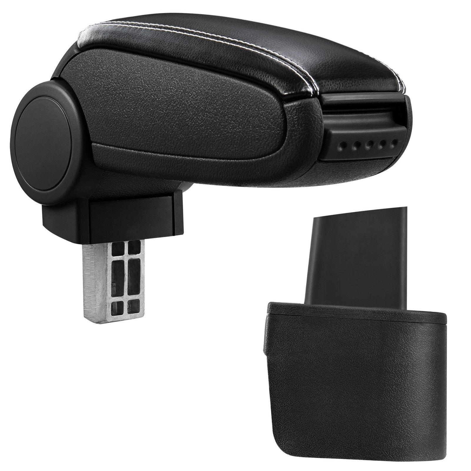 Armlehne Mittelarmlehne Leder Bezug Schwarz / Weiß für Micra 3 III K12