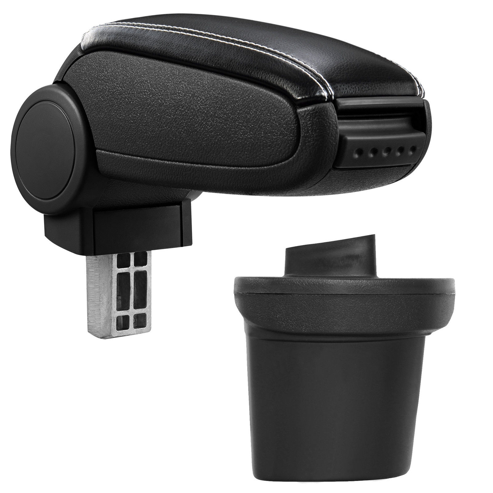 Armlehne Mittelarmlehne Leder Bezug Schwarz / Weiß passend für Juke