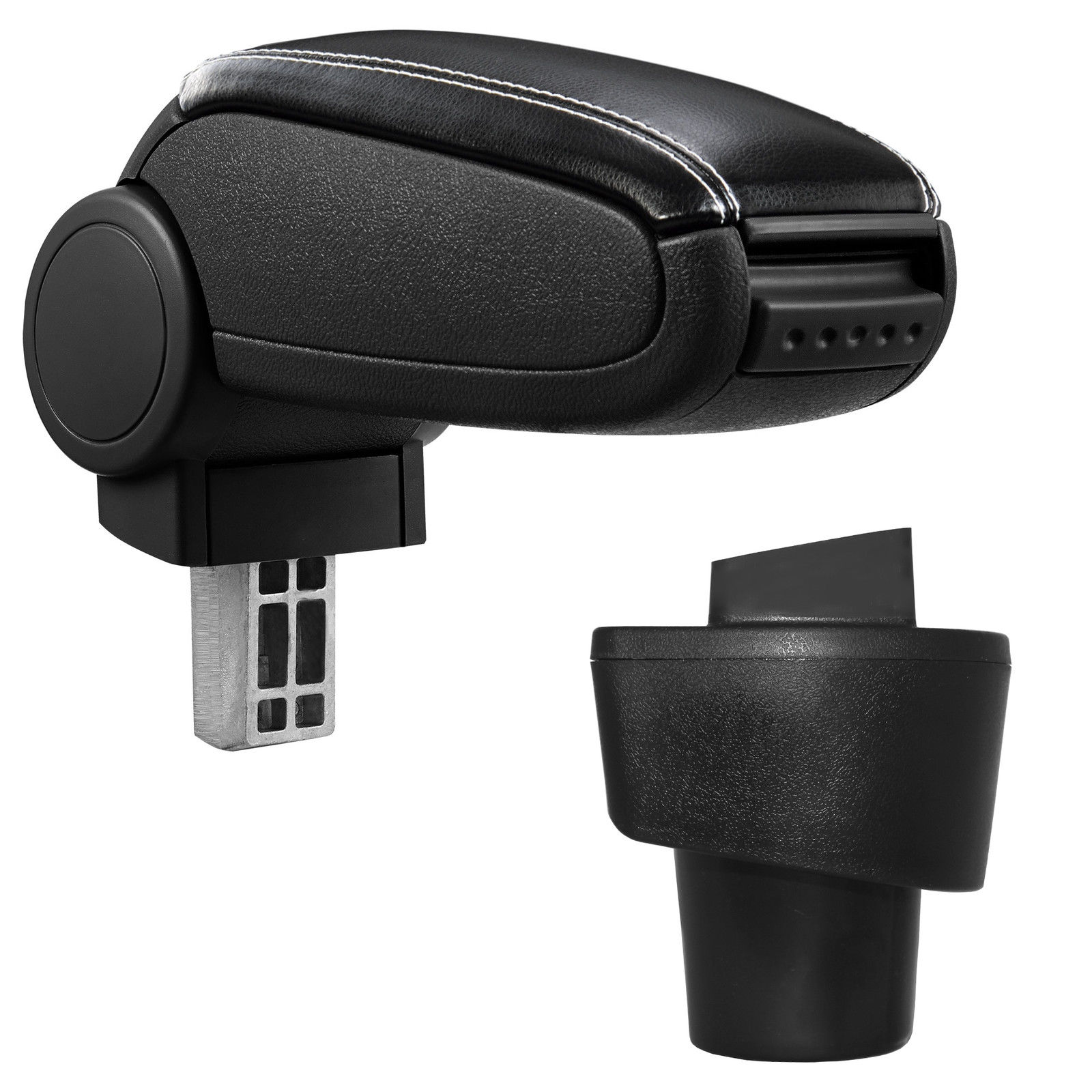 Armlehne Mittelarmlehne Leder Bezug Schwarz / Weiß für Renault Twingo 3 2014-