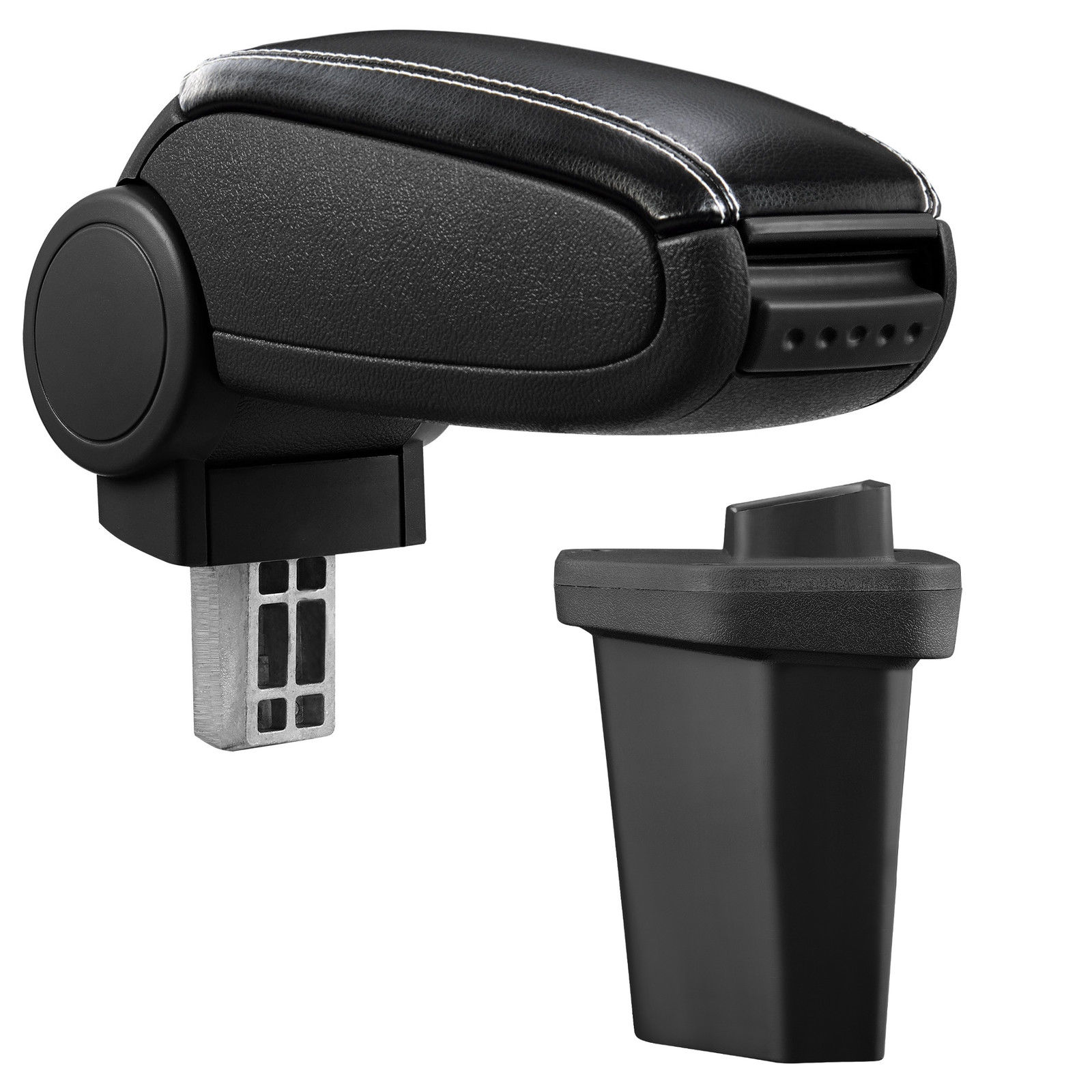 Armlehne Mittelarmlehne Leder Bezug Schwarz / Weiß für Hyundai i20 II ab 2014-