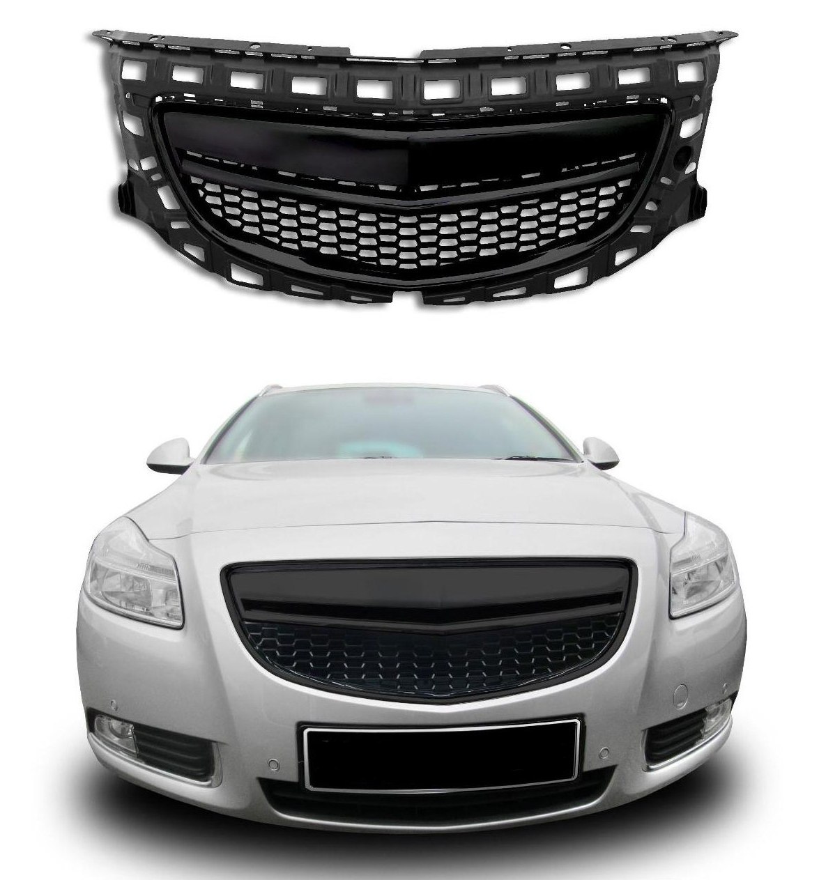 Für Opel Insignia Kühlergrill Sportgrill Front Grill Waben Gitter in Schwarz