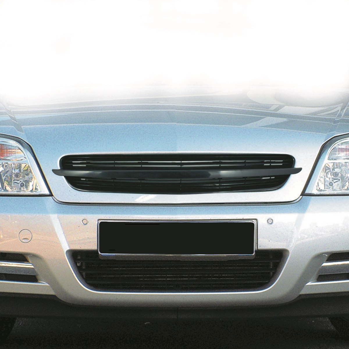 Kühlergrill Sportgrill Gitter Front Grill ohne Emblem Schwarz für Opel Vectra C