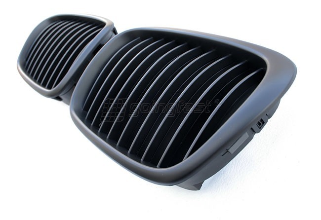 PREMIUM Kühlergrill Sportgrill Gitter Grill Schwarz Matt für BMW E39