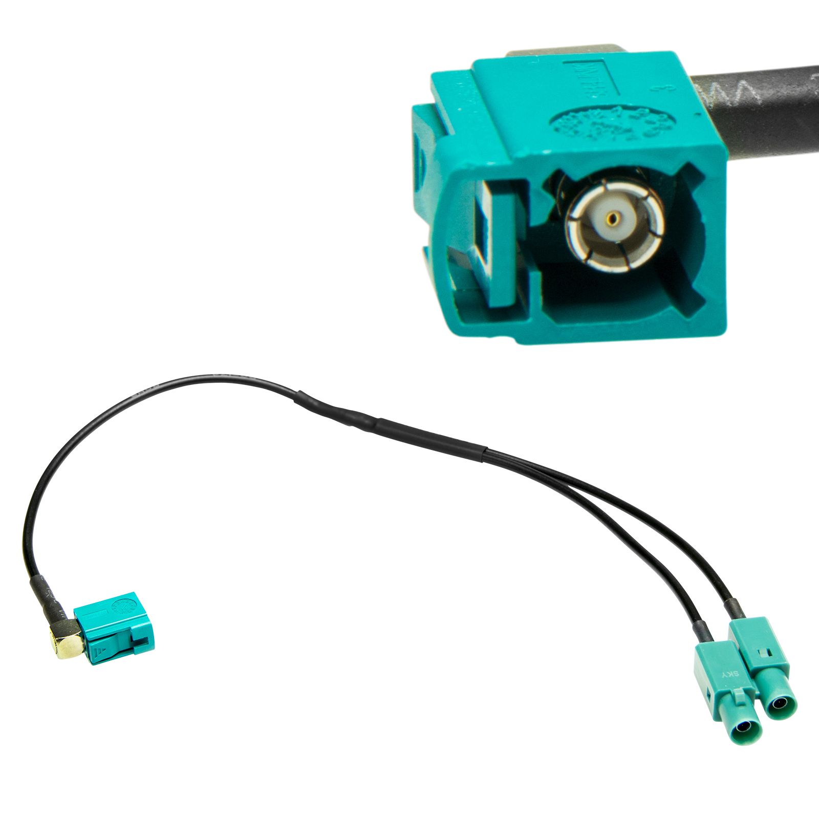 FAKRA Antennen Adapter auf Doppel Fakra Splitter Verteiler Stecker Kabel Auto