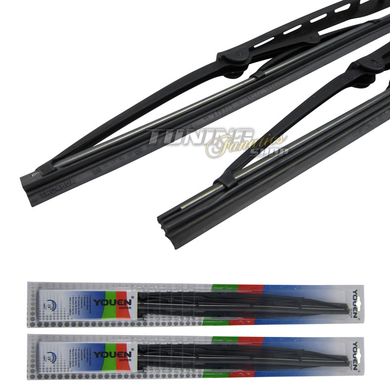 2x Premium CLASSIC Scheibenwischer Wischer Gummi Metallbügel SET in 550/550mm