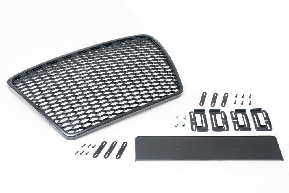 Kühlergrill Sportgrill Waben Gitter Grill Schwarz Fix für Audi A6 4F C6 + Avant