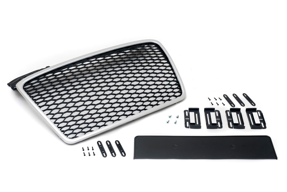 Kühlergrill Sportgrill Waben Gitter Grill Alu Schwarz Matt für Audi A4 8E B7