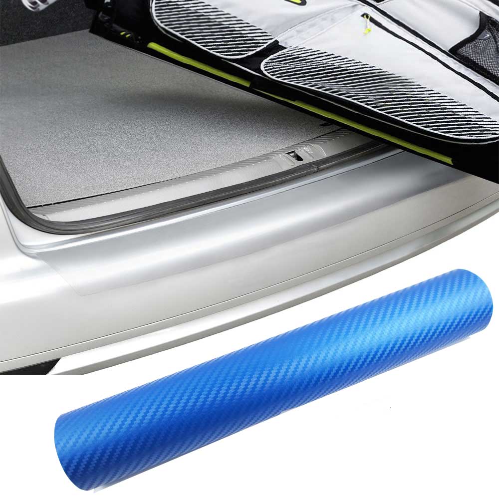 PREMIUM Ladekantenschutz-Folie Lack Schutz Kratzer Carbon Blau viele Fahrzeuge