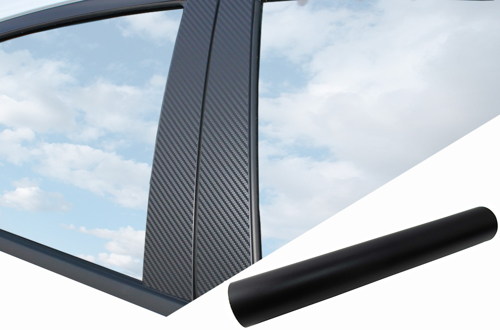 6x PREMIUM A B C Säule Tür Leisten Auto Folie Set Schwarz Matt viele Fahrzeuge