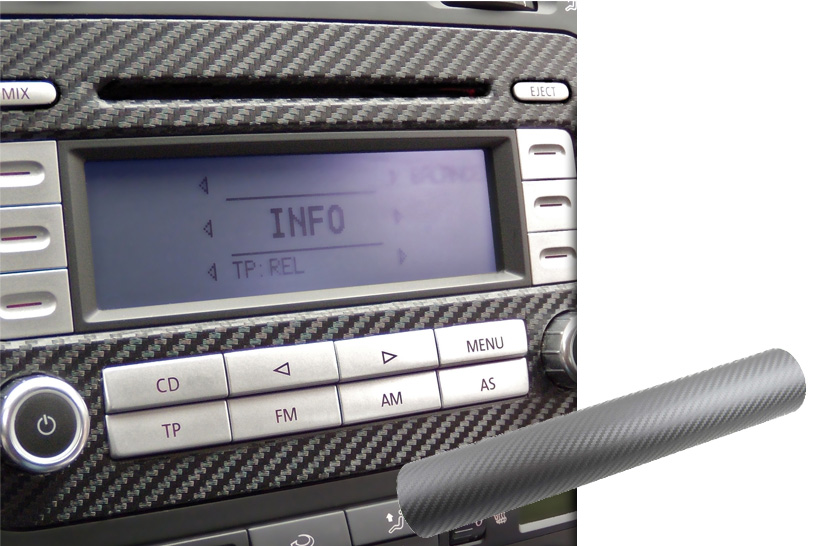 Premium Innenraum Zierleisten Dekor Blende Design Folie Auto Set in Carbon Grau