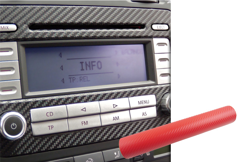 Premium Innenraum Zierleisten Dekor Blende Design Folie Auto Set in Carbon Rot