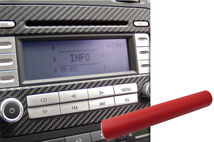 Premium Innenraum Zierleisten Dekor Blende Design Folie Auto Set in Rot Matt