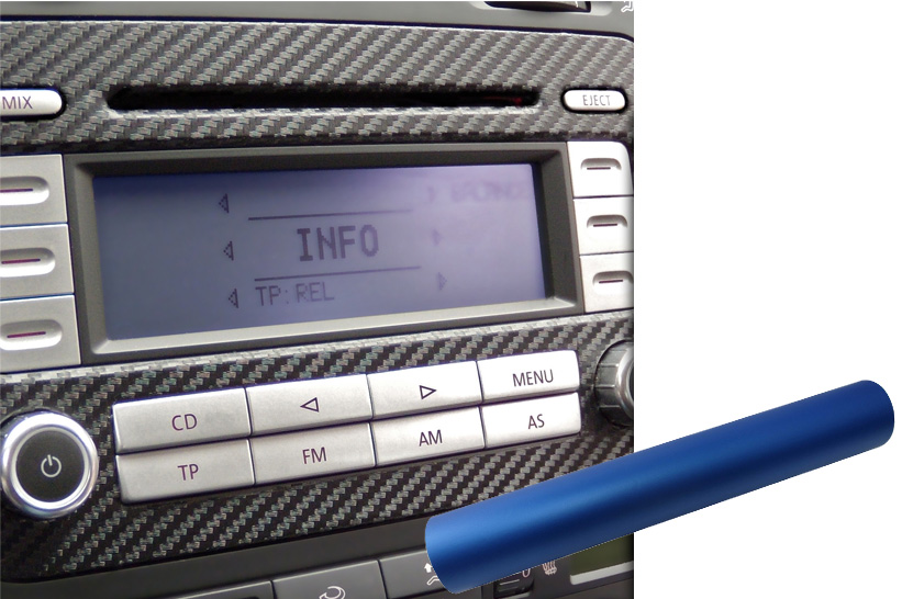 Premium Innenraum Zierleisten Dekor Blende Design Folie Auto Set in Blau Matt