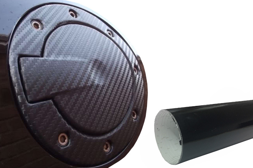 Premium Tankdeckel Tank Deckel Auto PKW Design Folie Set in Schwarz Glanz