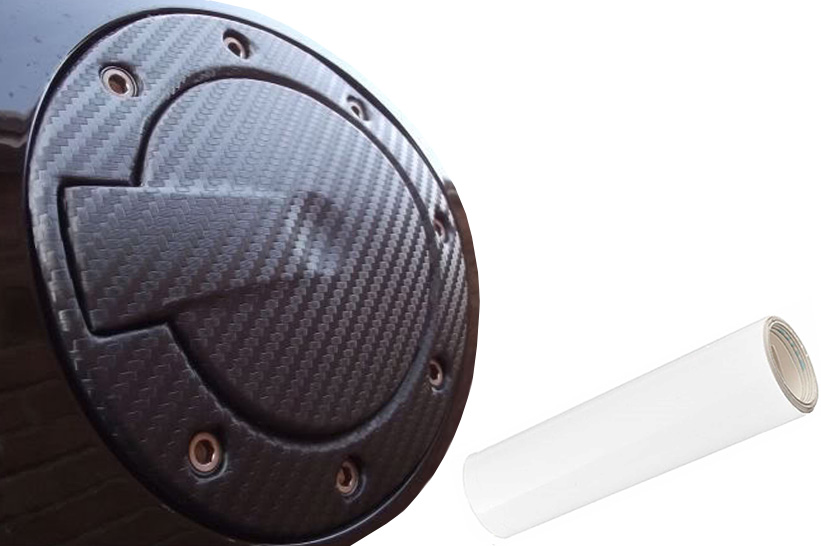 Premium Tankdeckel Tank Deckel Auto PKW Design Folie Set in Weiß Matt