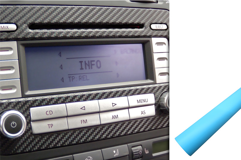 Premium Innenraum Zierleisten Dekor Blende Design Folie Auto Set Hellblau Matt