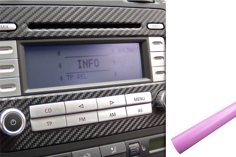 Premium Innenraum Zierleisten Dekor Blende Design Folie Auto Set in Rosa Matt