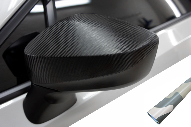 PREMIUM Spiegel Spiegelgehäuse Kappe Design Folie Set in Camouflage Desert Army