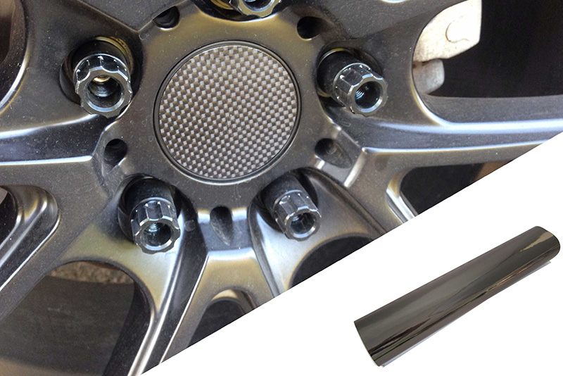 4x Alufelgen Felgen Naben Deckel Design Folie Chrom Schwarz für viele Fahrzeuge