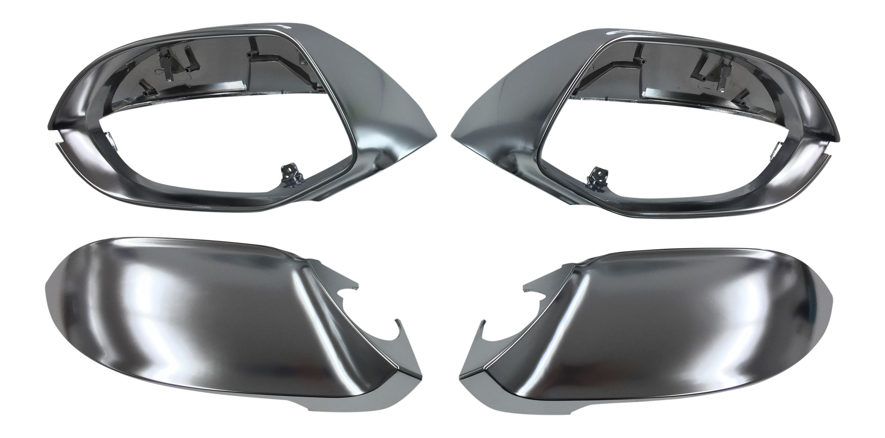 KOMPLETTE Gehäuse ALU Look Spiegel Kappen Außenspiegel SET für Audi A7 4G 10-17