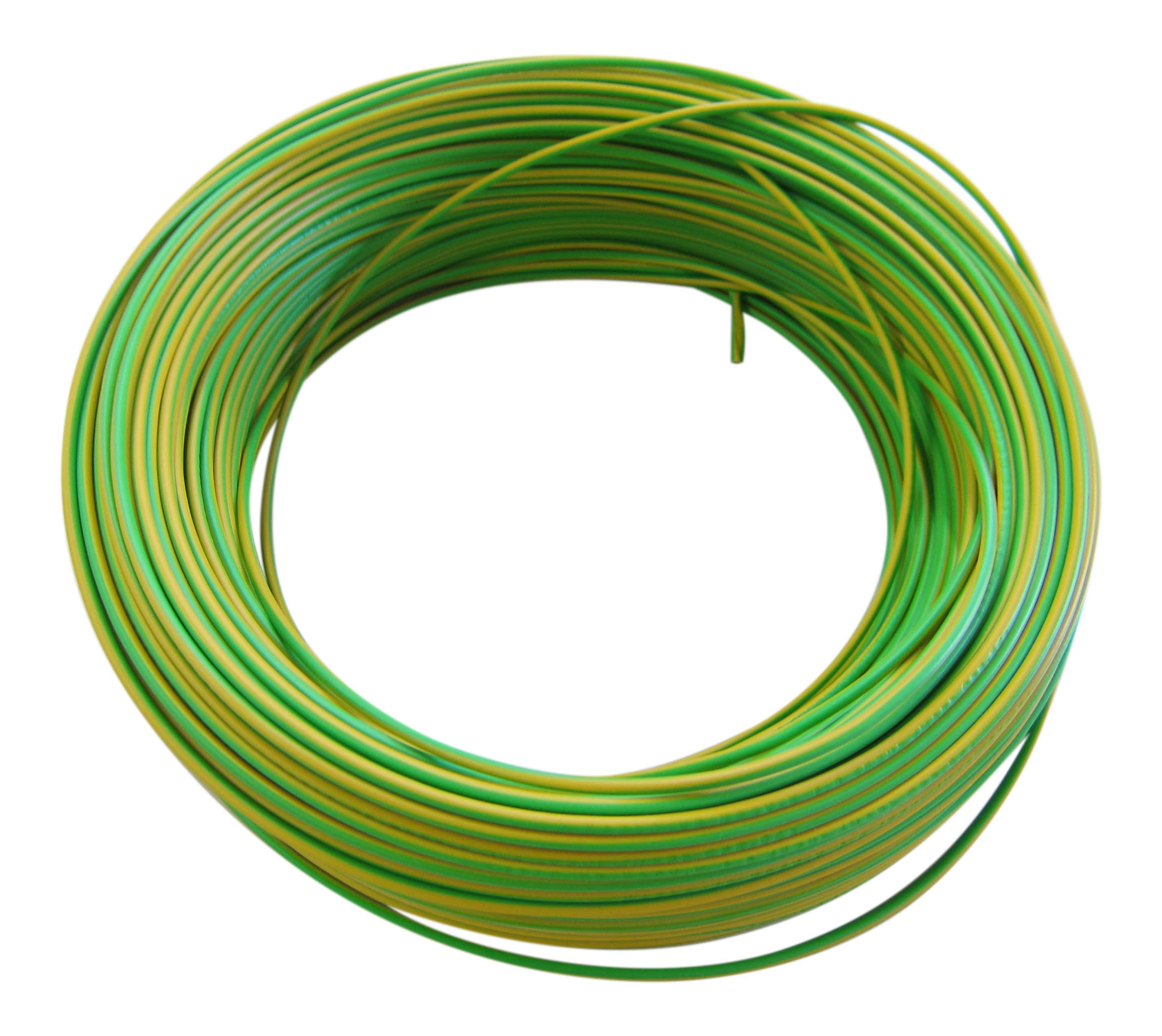 0,38€/m KFZ LKW Kabel Litze Leitung Flexible FLRy 0,5mm² 5m Grün / Gelb Germany