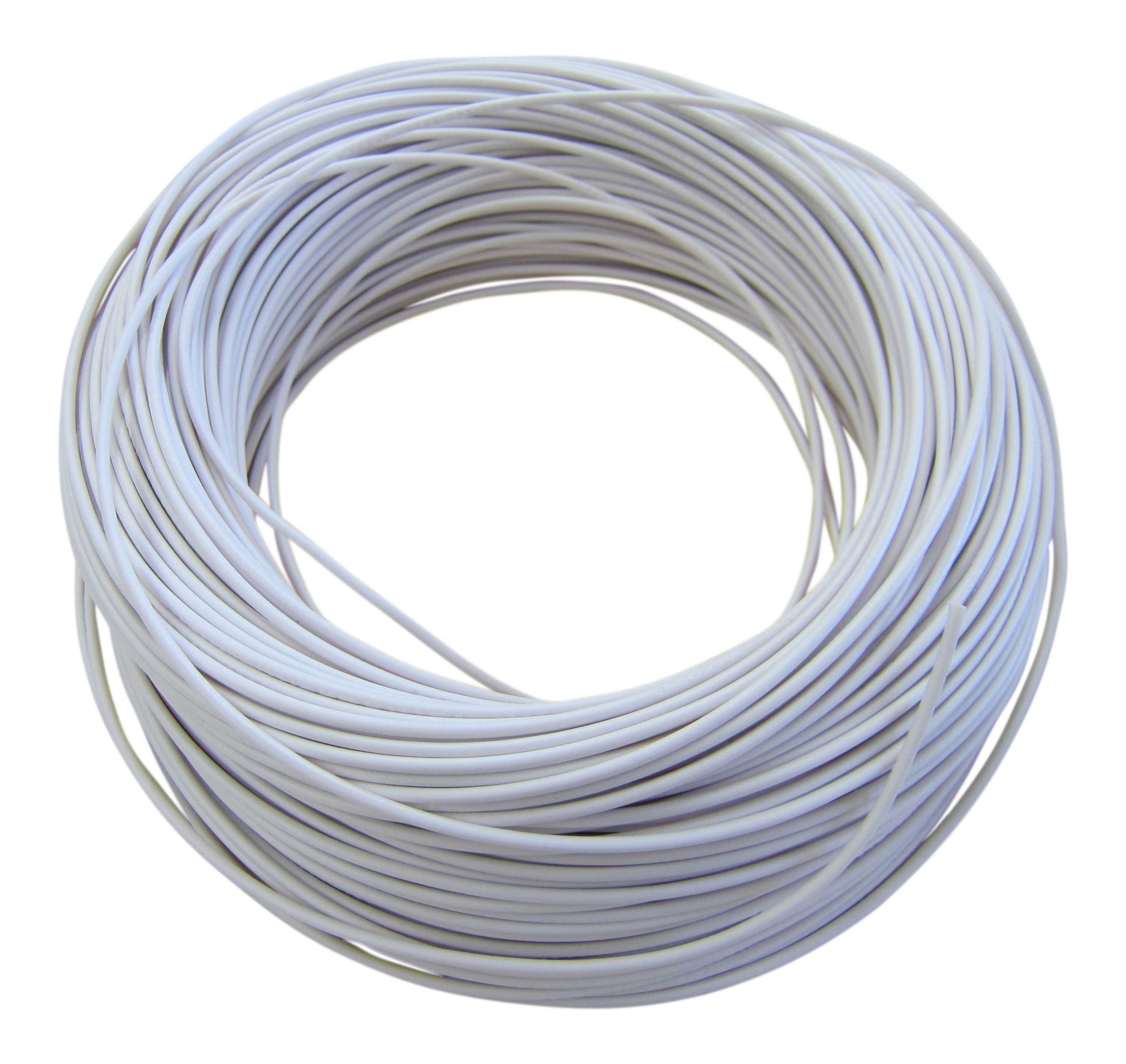 0,38€/m KFZ LKW Kabel Litze Leitung Flexible FLRy 0,5mm² / 5m Weiß M. in Germany