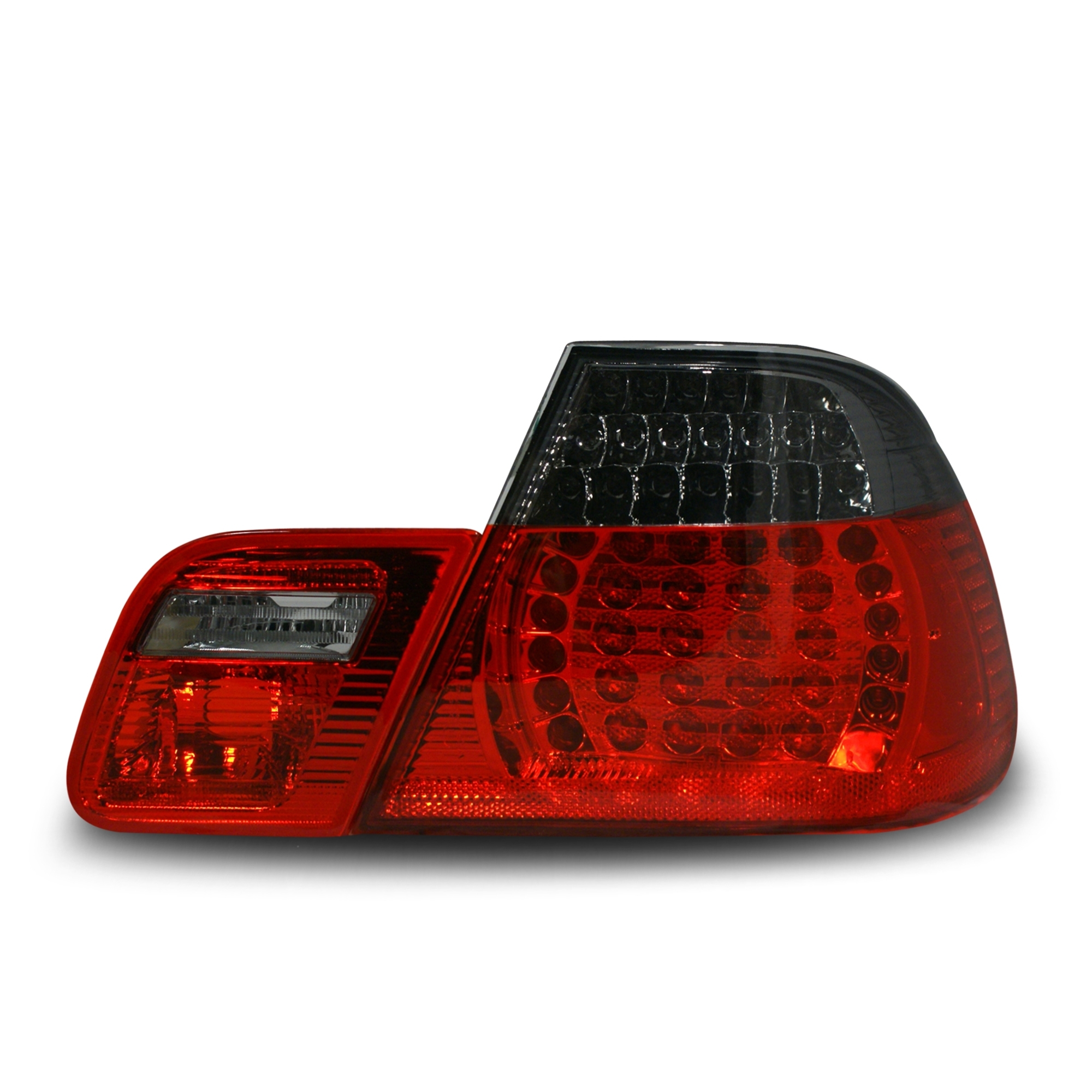 Original JOM LED Rückleuchten Schwarz Rot SET für BMW 3er E46 Coupe 1999-2002