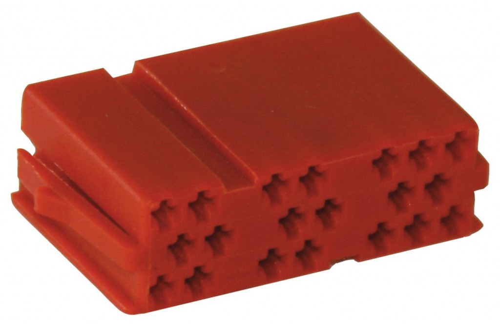 2,39€/Stk 10x Mini ISO Steckergehäuse kompakt 20 polig Rot Pin Gehäuse Stecker