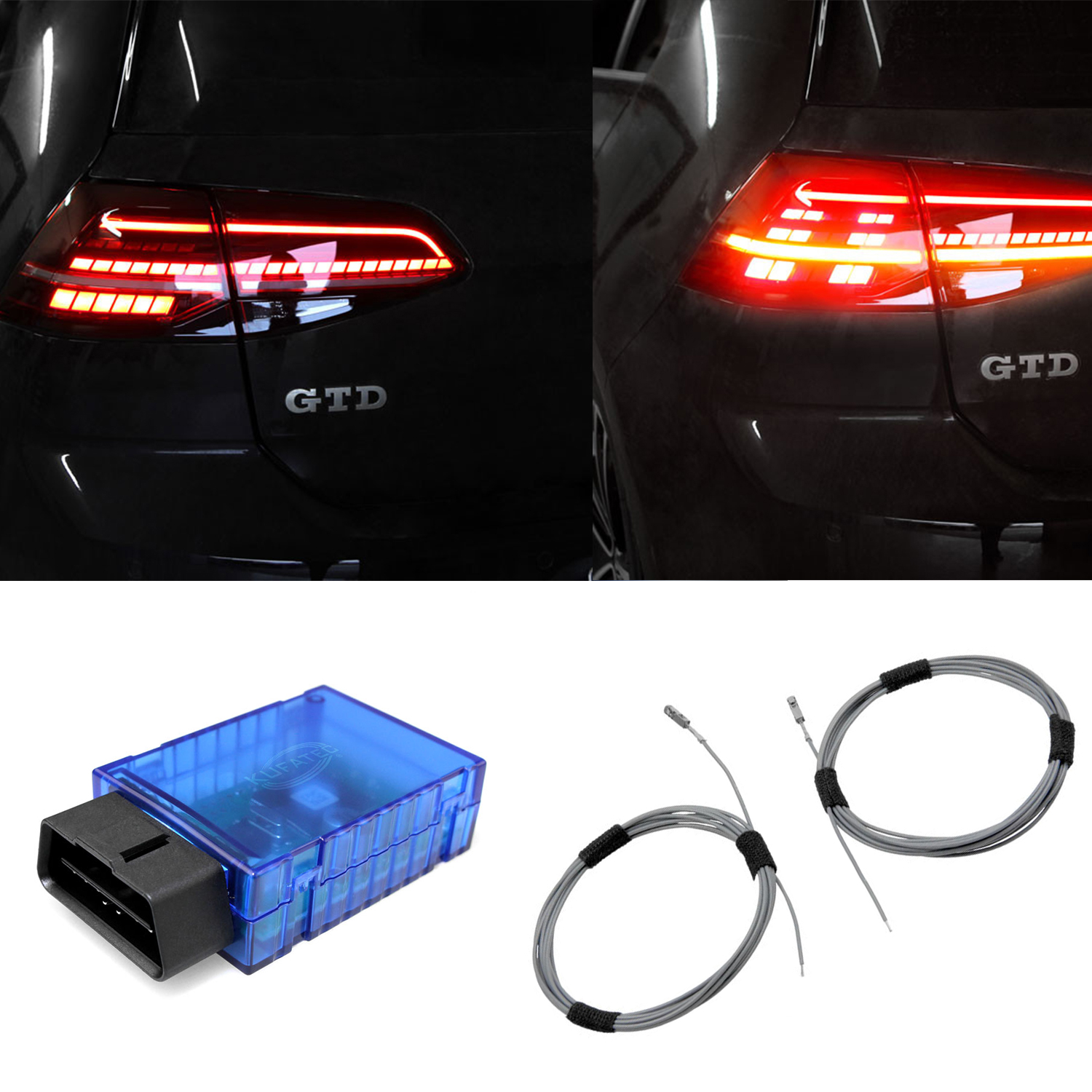 Original Kufatec SET LED Rückleuchten mit dynamischer Blinker für VW Golf 7 VII