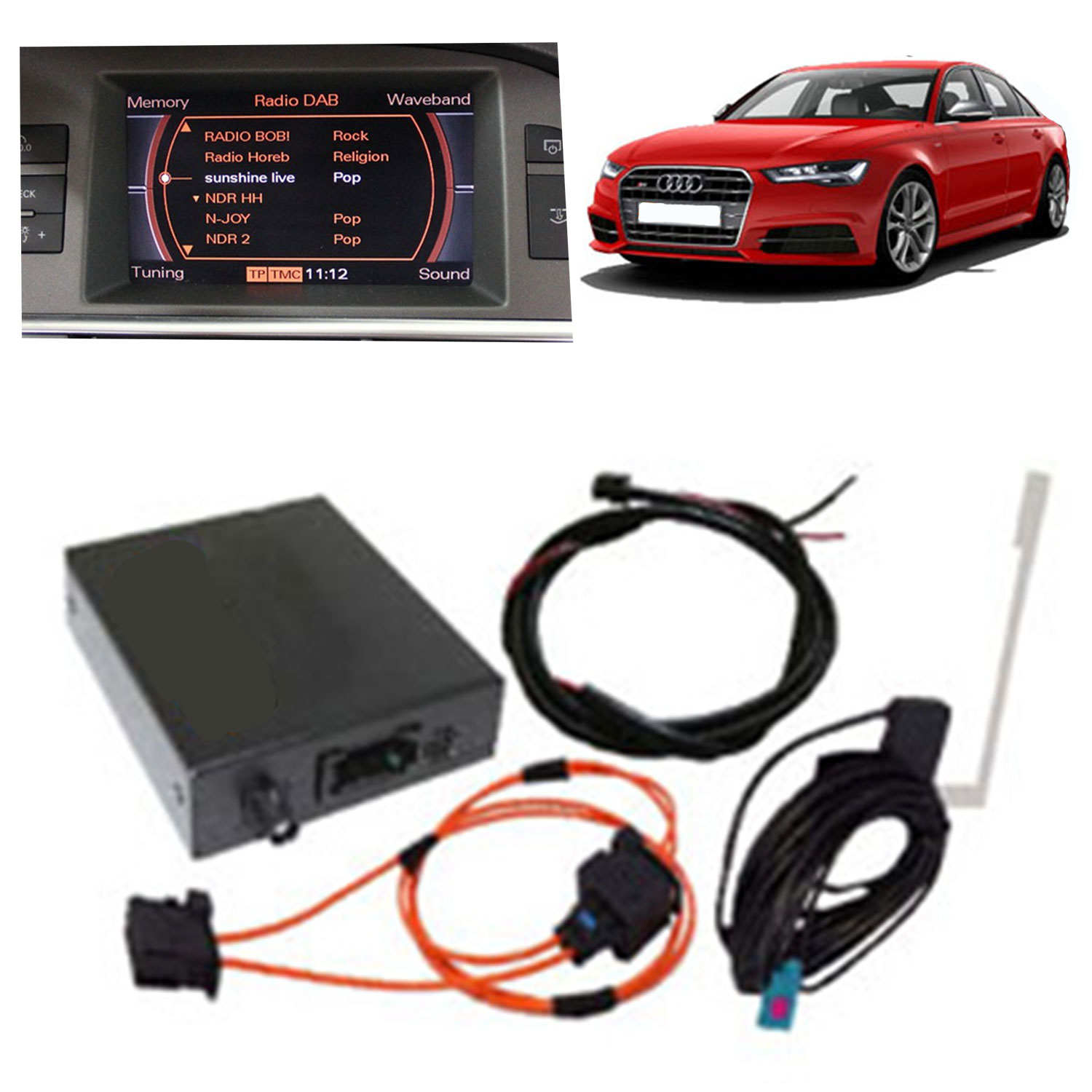 DAB DAB+ KOMPLETT Digital Radio + Antenne MMI 2G für Audi A4 B8 A5 8T A6 4F Q7