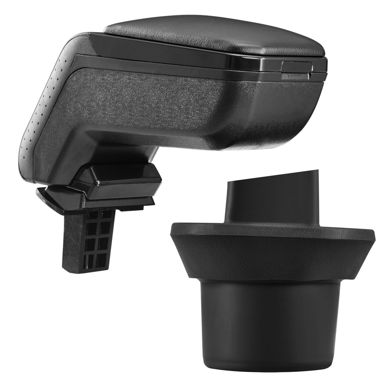 Design Mittelarmlehne Armlehne KOMPLETT Leder Schwarz für Mini R55 R56 R57 2006-