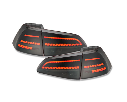 Original Litec VOLL LED Rückleuchten Rot Smoke dynamischer Blinker für VW Golf 7