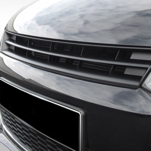 Kühlergrill Sportgrill Front Grill Stoßstange Schwarz für VW Polo 6R ab 2009-