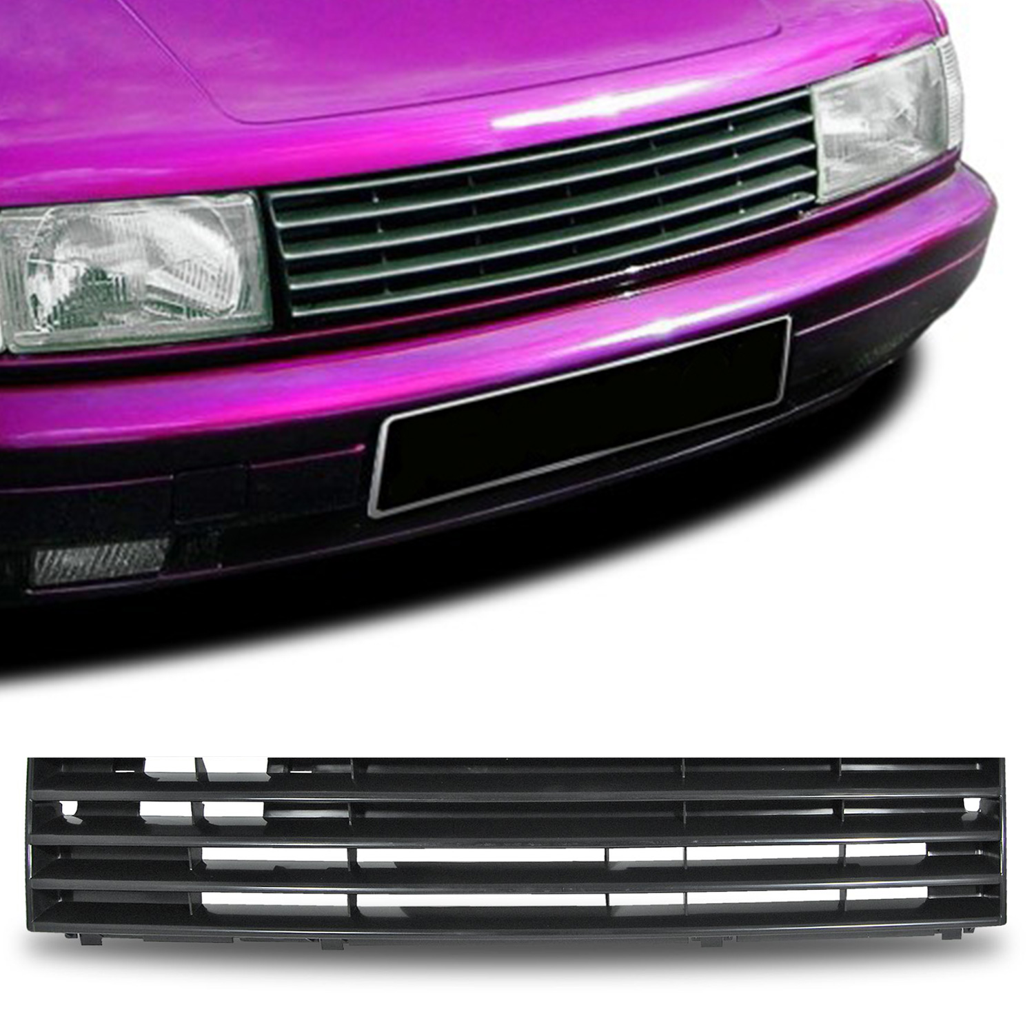 Kühlergrill Sportgrill Schwarz Grill ohne Emblem für VW Polo 86C