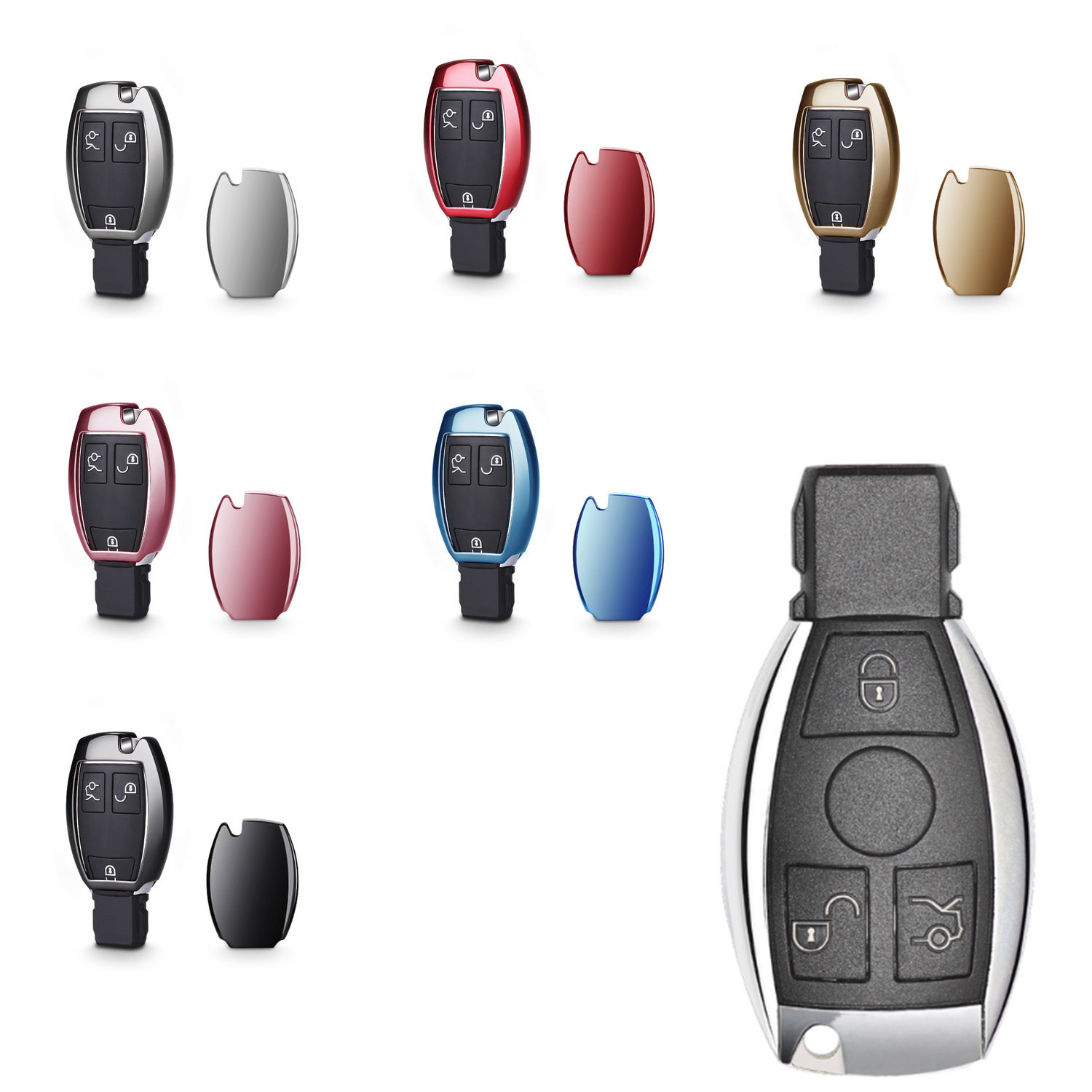 Gehäuse Hülle Tasche Schlüssel für Mercedes A B C CL CLA CLS CLK E G M ML R SLK