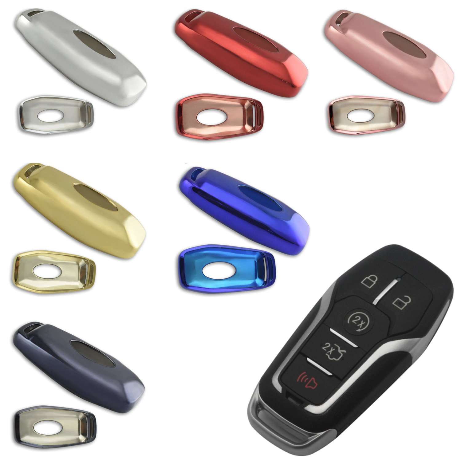 Gehäuse Tasche Hülle Schlüssel für Ford Edge Galaxy Mondeo Mustang F-150 Fusion