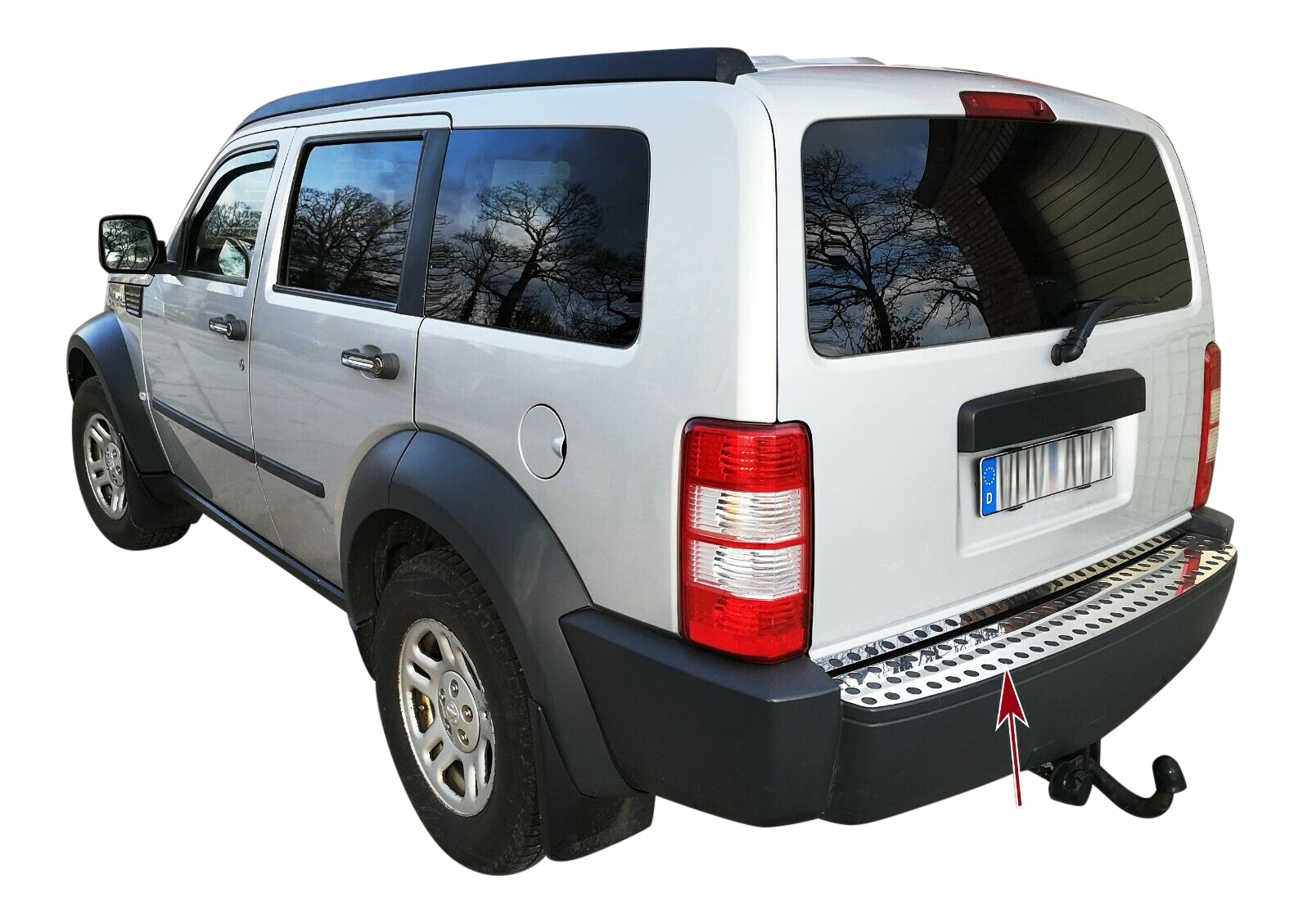 LADEKANTENSCHUTZ Edelstahl V2A Schutz für Dodge Nitro 2006-2011 (alle Modelle)