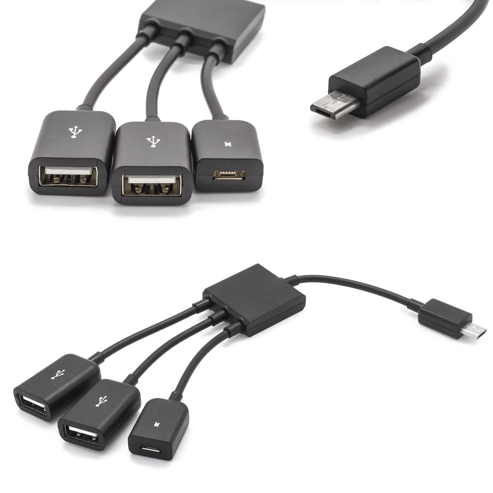 PREMIUM OTG 3in1 Set USB Connection Kit Adapter Kabel für Samsung Tab / Note
