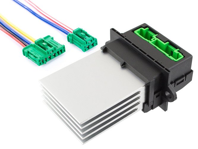 Gebläseregler Widerstand + Stecker Kabel SET 6441.L2 für Citroen C2 C3 C5