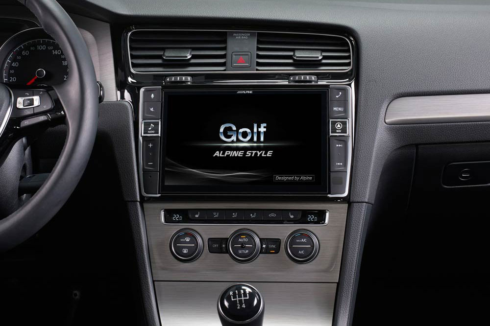 Navigationssystem Premium-Infotainment für VW Golf 7, piano black