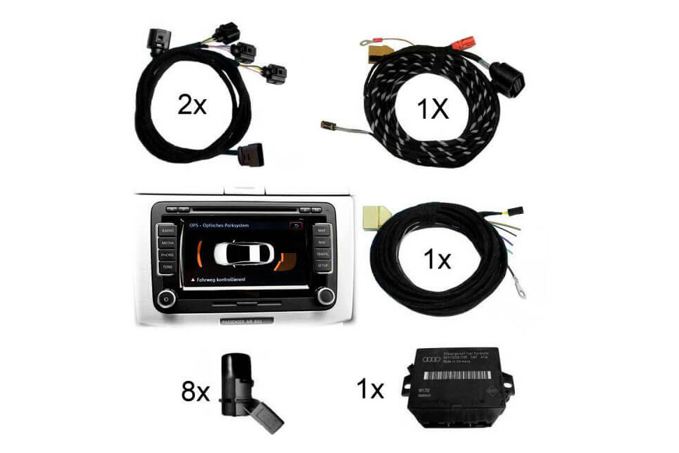 Komplett-Set Park Pilot Front + Heck inkl. OPS für VW Amarok 2H