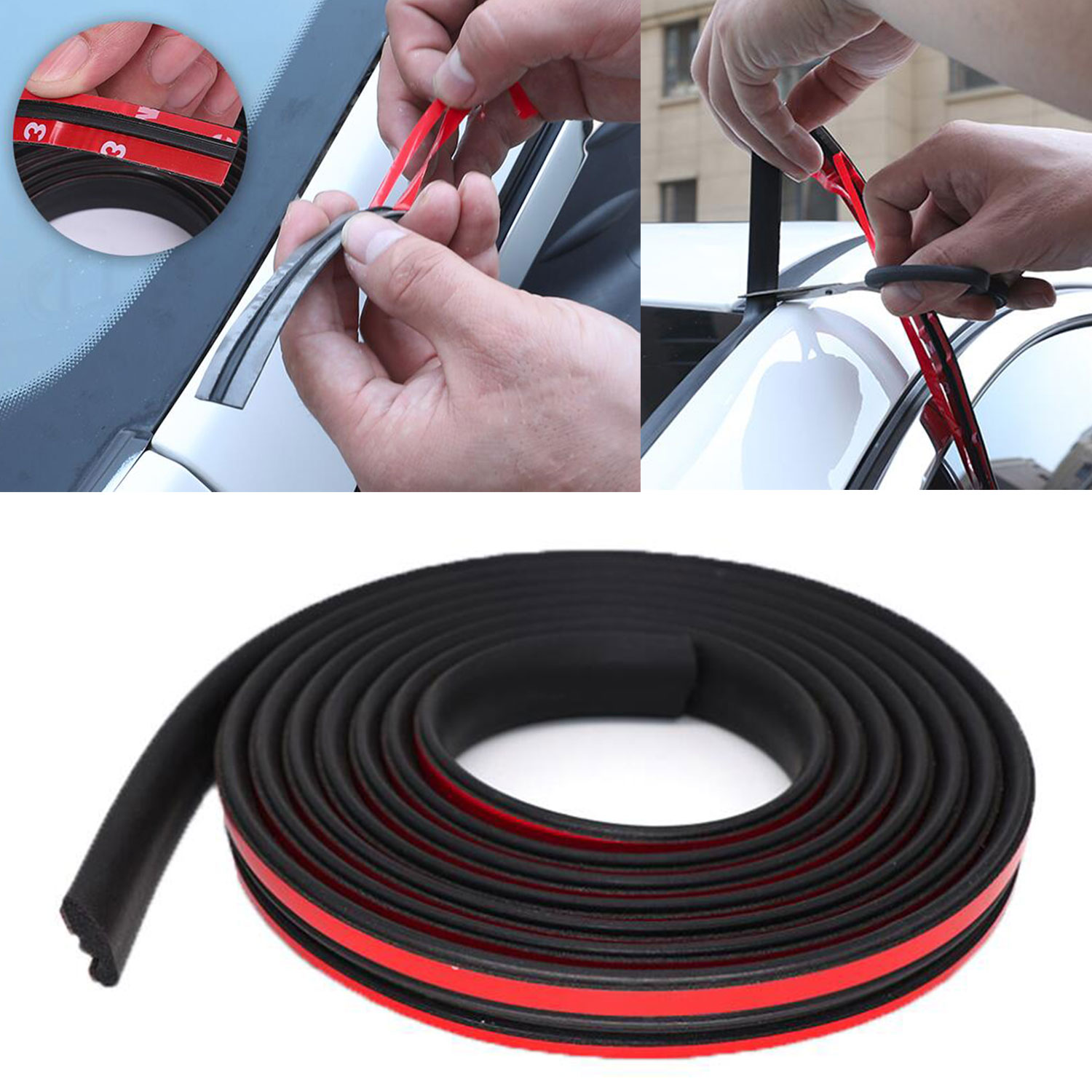 2,88€/m Gummi Dichtung Klebeband Frontscheibe Fenster Schiebedach Dachleiste 15