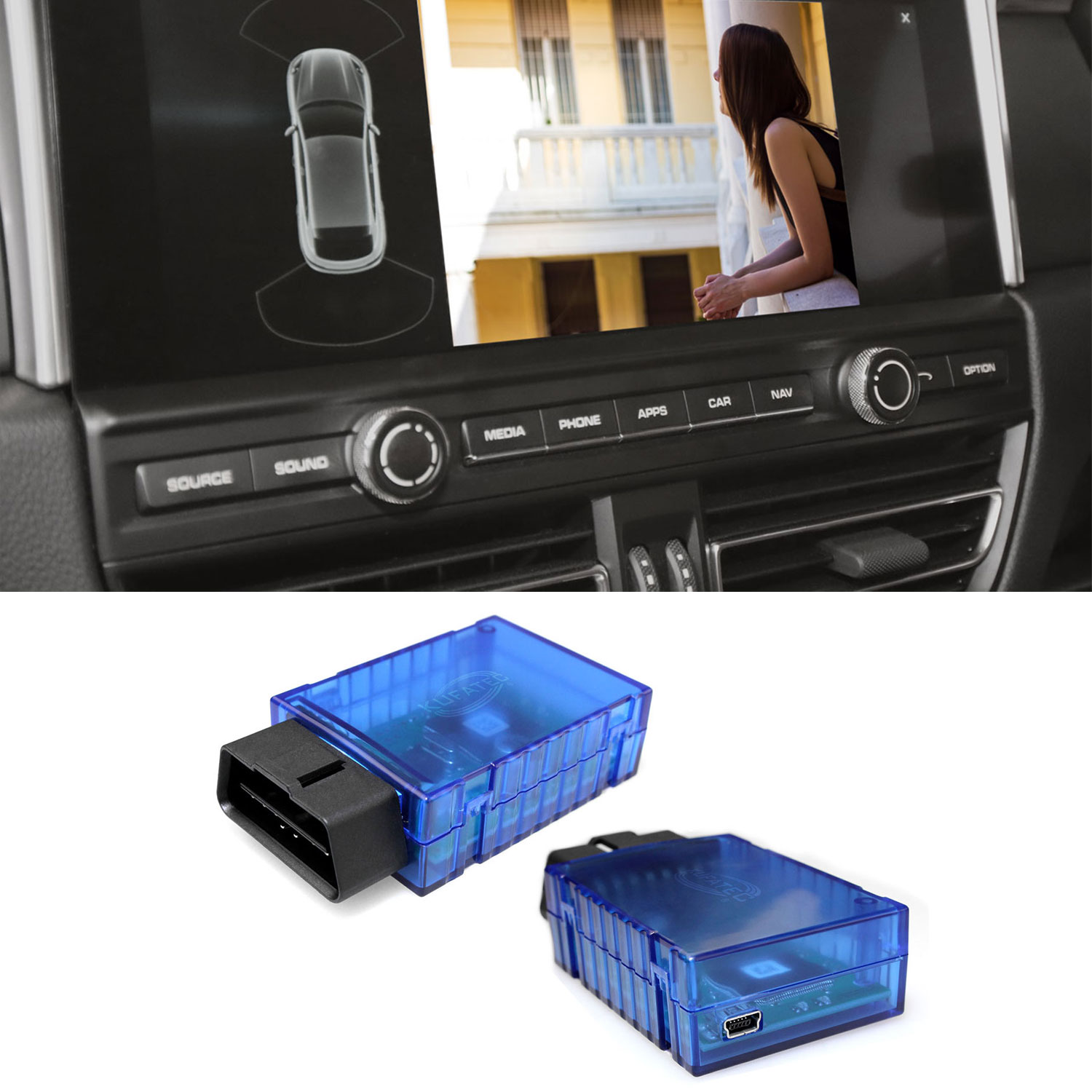 Original Kufatec TV DVD Bild Freischaltung für Porsche Macan Cayenne Panamera