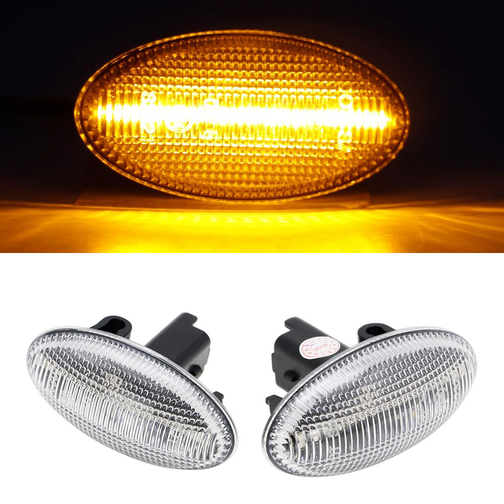 2x LED Seitenblinker SILBER für Citroen JUMPY Xsara C-Crosser C-ELYSEE Picasso