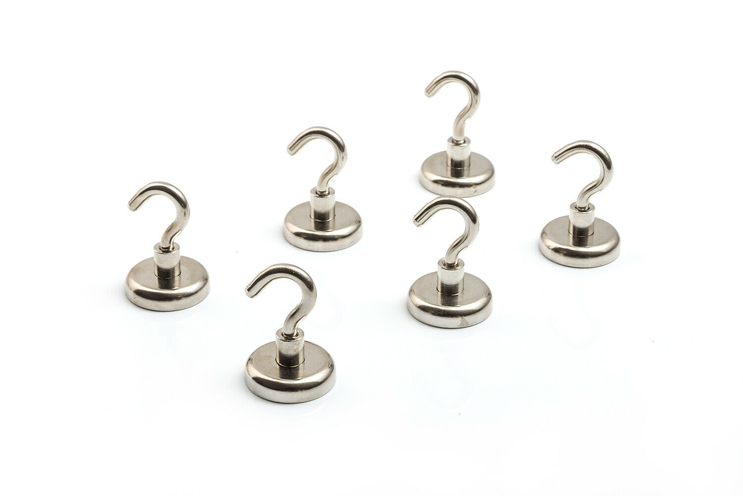 6x Magnet Haken Neodym Magnethaken 34KG Haftkraft Extra Stark Kühlschrank Tafel