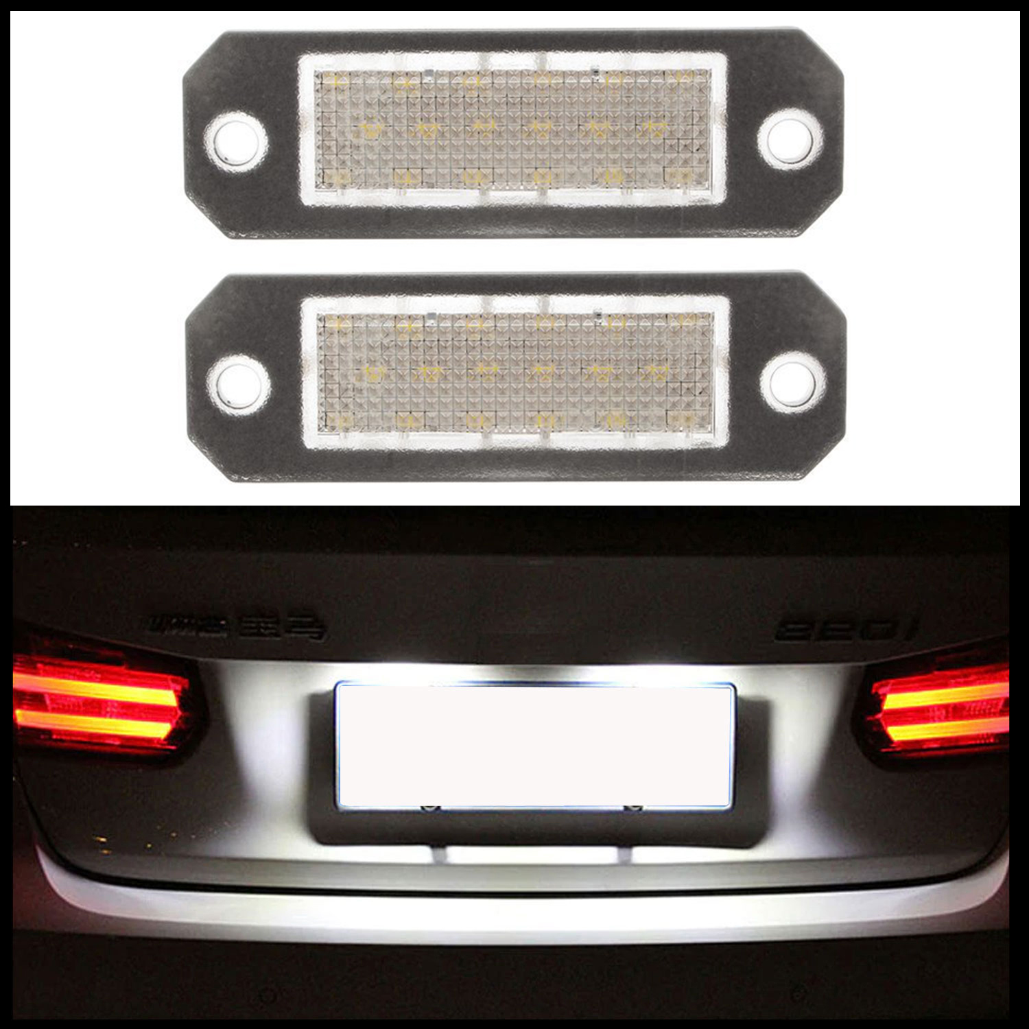 2x 18 LED Kennzeichenbeleuchtung für VW Caddy III IV 2K SA Golf Plus 5M Jetta 1K