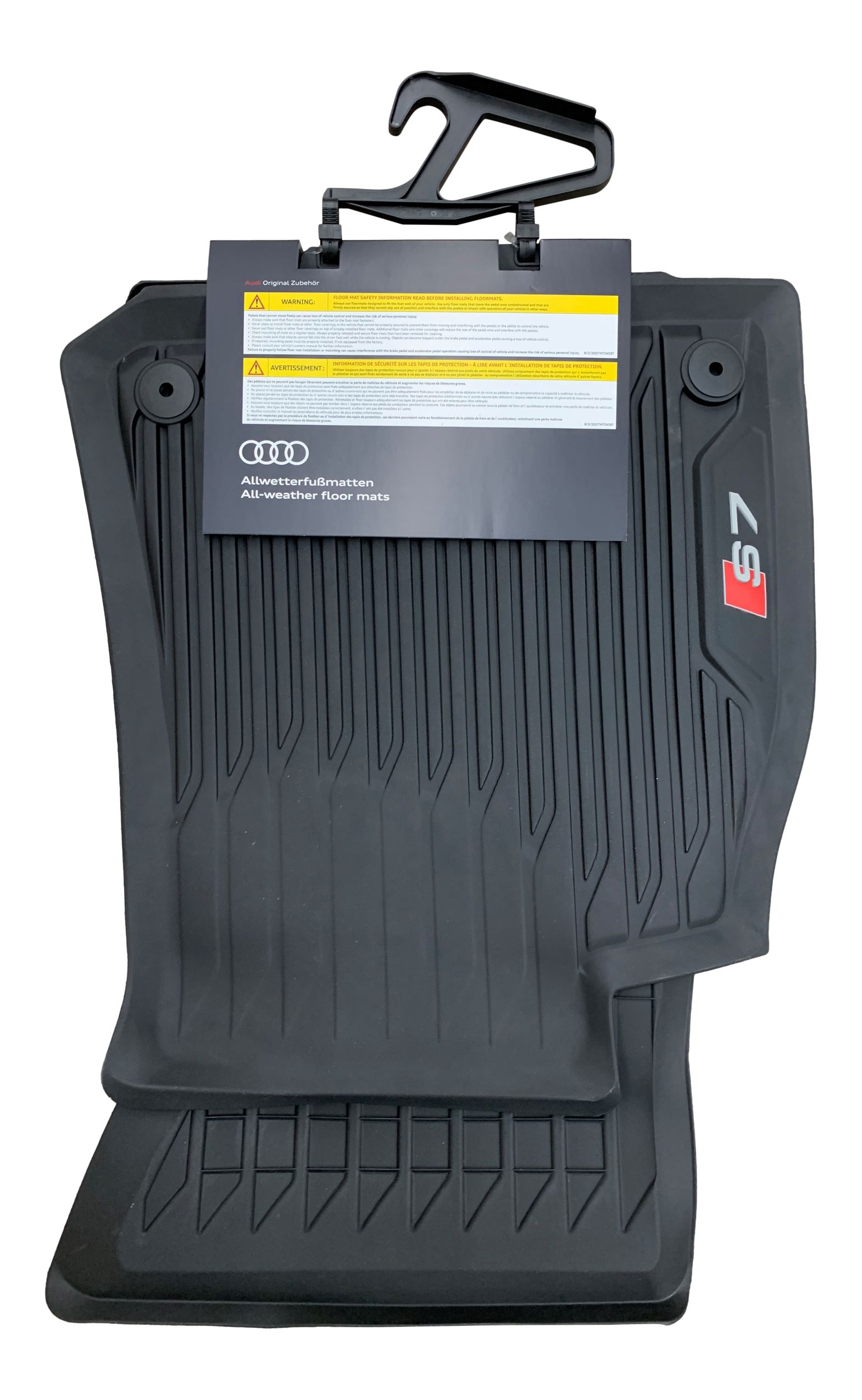 Original S7 Premium Gummi Fußmatten Matten SET VORN für Audi A7 und S7 4K 2017-